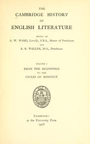 Cover of: The Cambridge history of English literature.: Edited by A. W. Ward and A. R. Waller.