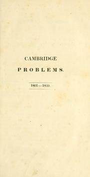 Cover of: Cambridge problems by 