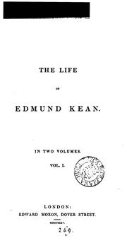 Cover of: The life of Edmund Kean [by B.W. Procter].