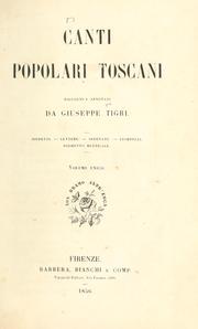 Cover of: Canti popolari toscani