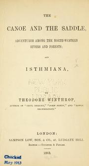 Cover of: The canoe and the saddle by Theodore Winthrop