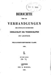 Cover of: Berichte über die Verhandlungen der Königlich sächsischen Gesellschaft der Wissenschaften zu Leipzig by Königlich Sächsische Gesellschaft der Wissenschaften zu Leipzig Philologisch -Historische Klasse