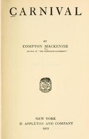 Cover of: Carnival. by Sir Compton Mackenzie