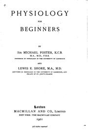 Cover of: Physiology for Beginners