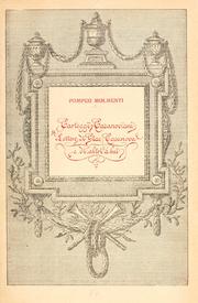 Cover of: Carteggi casanoviani. by Pompeo Molmenti
