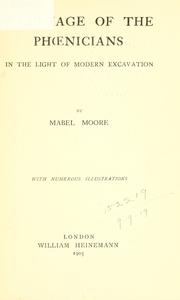 Cover of: Carthage of the Phoenicians in the light of modern excavation.