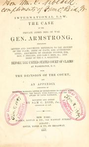 The case of the private armed brig of war Gen. Armstrong by Reid, Samuel Chester