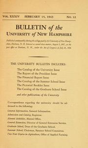 Cover of: [Catalog issue] by University of New Hampshire.