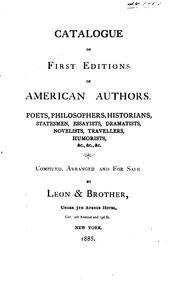 Cover of: Catalogue of First Editions of American Authors by Leon & bro