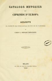 Cover of: Catalogo metodico dei Ciprinidi d'Europa e rilievi sul volume XVII dell'Istoria naturale dei pesci del. sig. Valenciennes