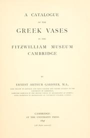 Cover of: A catalogue of the Greek vases in the Fitzwilliam Museum, Cambridge
