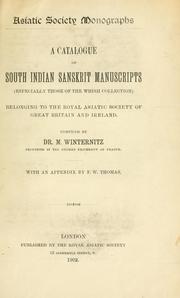 A catalogue of south Indian Sanskrit manuscripts by Royal Asiatic Society of Great Britain and Ireland. Library.