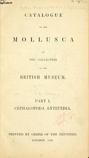 Cover of: Catalogue of the Mollusca in the collection of the British Museum. by British Museum (Natural History). Department of Zoology