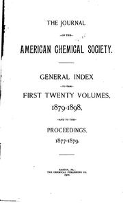Cover of: Journal of the American Chemical Society by American Chemical Society