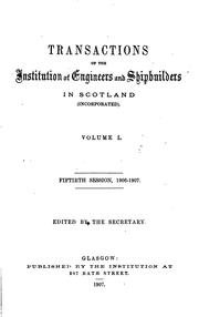 Transactions of the Institution of Engineers and Shipbuilders in Scotland by Institution of Engineers and Shipbuilders in Scotland