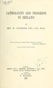 Catholicity and progress in Ireland by Michael O'Riordan