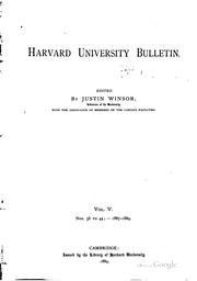 Cover of: Harvard University Bulletin