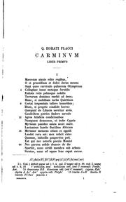 Cover of: Q. Horati Flacci opera