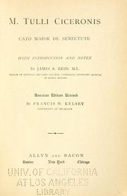 Cover of: Cato maior de senectute