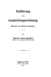 Cover of: Einführung in die Ausgleichungsrechnung: (methode der kleinsten Quadrate).