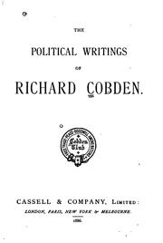 Cover of: Political Writings by Richard Cobden