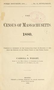 Cover of: Census of the Commonwealth of Massachusetts: 1880.