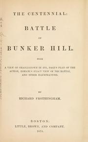 Cover of: centennial: battle of Bunker Hill ...