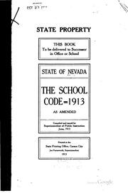 Cover of: The School Code - 1913: As Amended