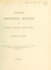 Cover of: Certain aboriginal mounds of the Florida central westcoast