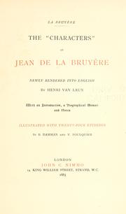Cover of: The " Characters" of Jean de La Bruyère by Jean de La Bruyère