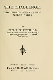 The challenge by Lynch, Frederick Henry