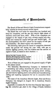 Cover of: Annual Report of the Board of Gas and Electric Light Commissioners of the ... by Massachusetts Board of Gas and Electric Light Commissioners