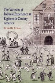 Cover of: The varieties of political experience in eighteenth-century America