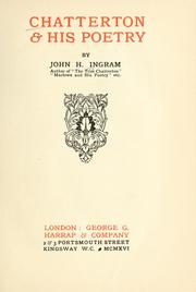 Cover of: Chatterton & his poetry by John Henry Ingram