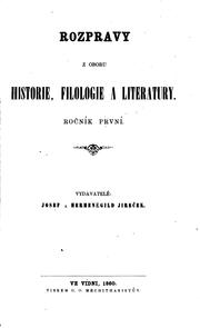 Cover of: Rozpravy z oboru historie, filologie a literatury