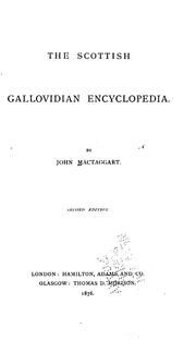 Cover of: The Scottish Gallovidian Encyclopedia by John Mactaggart