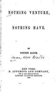 Cover of: Nothing Venture, Nothing Have