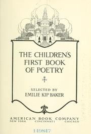 Cover of: The children's first [-third] book of poetry