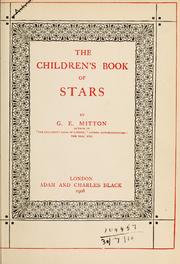 Cover of: children's book of stars.