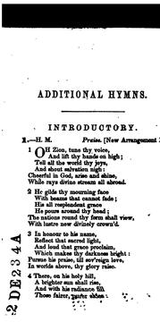 Cover of: Additional Hymns: Adopted by the General Synod, of the Reformed Dutch Church, in North America ...