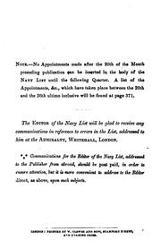 Cover of: The Navy List