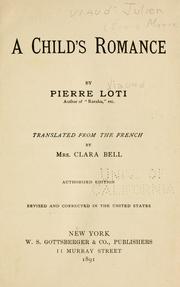 Cover of: A child's romance by Pierre Loti