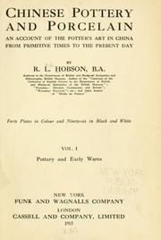 Cover of: Chinese pottery and porcelain: an account of the potter's art in China from primitive times to the present day