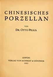 Cover of: Chinesisches Porzellan.