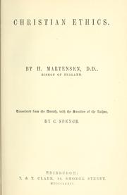 Cover of: Christian ethics by H. Martensen