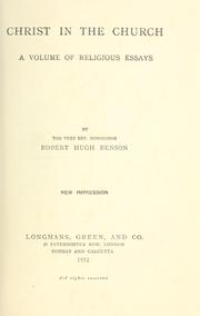 Cover of: Christ in the church by Robert Hugh Benson