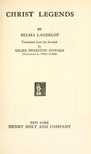 Cover of: Christ legends by Selma Lagerlöf