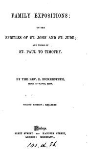 Cover of: Family expositions on the epistles of st. John and st. Jude