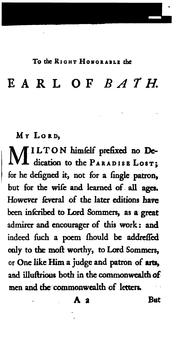Cover of: Paradise Lost: A Poem, in Twelve Books. The Author John Milton
