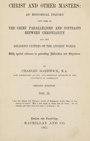 Cover of: Christ and other masters by Hardwick, Charles